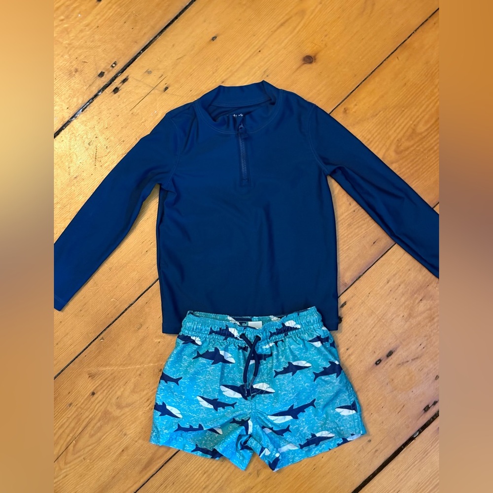 Kids Blue Shark Swim Set carters size 3T